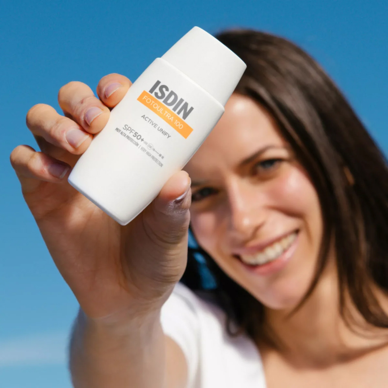 Isdin Foto Ultra 100 Active Unify Sin Color Spf50+ 50ml Fluido Facial - Imagen 2