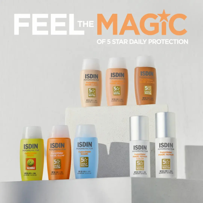 Isdin Fotoprotector Fusion Water Magic Repair Color Spf50 50ml Crema Facial - Imagen 9