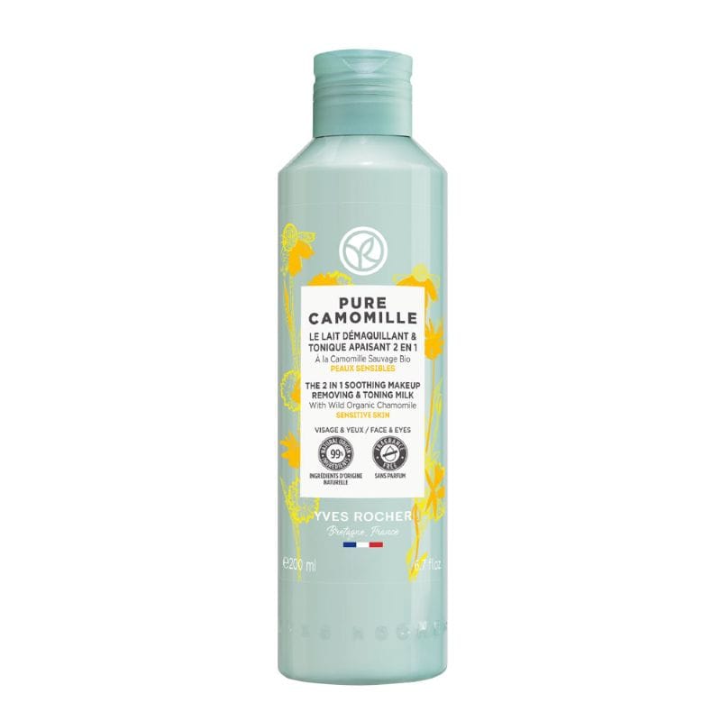 Yves Rocher Pure Camomille Leche Desmaquillante Y Tónico Calmante 2 En 1 200ml