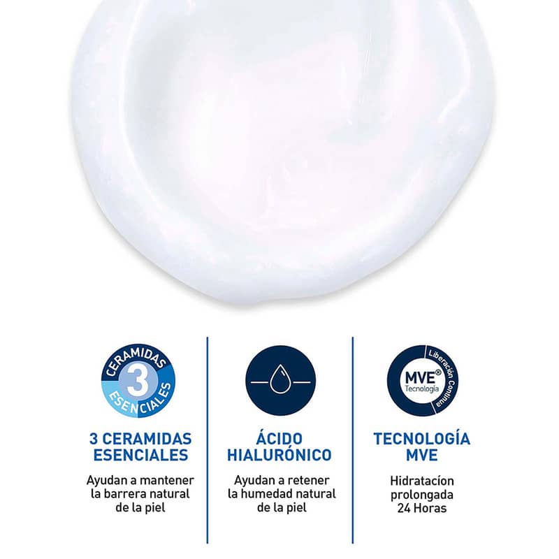 Cerave Limpiador Hidratante Piel Seca 236ml Locion Facial Y Corporal - Imagen 7