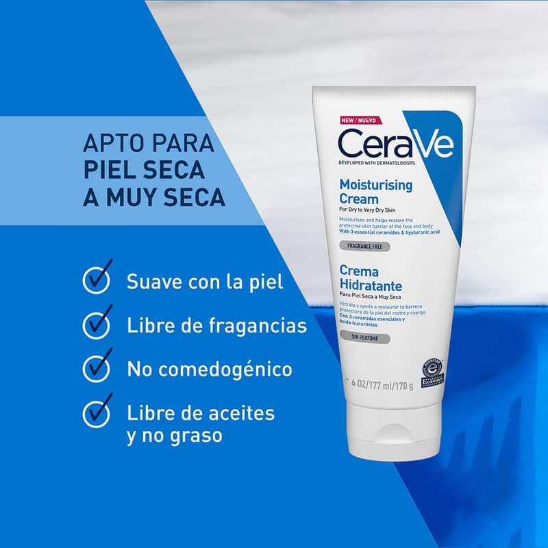 Cerave Hidratante Piel Seca A Muy Seca 177ml Crema Facial Y Corporal - Imagen 6