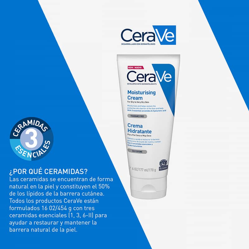 Cerave Hidratante Piel Seca A Muy Seca 177ml Crema Facial Y Corporal - Imagen 8