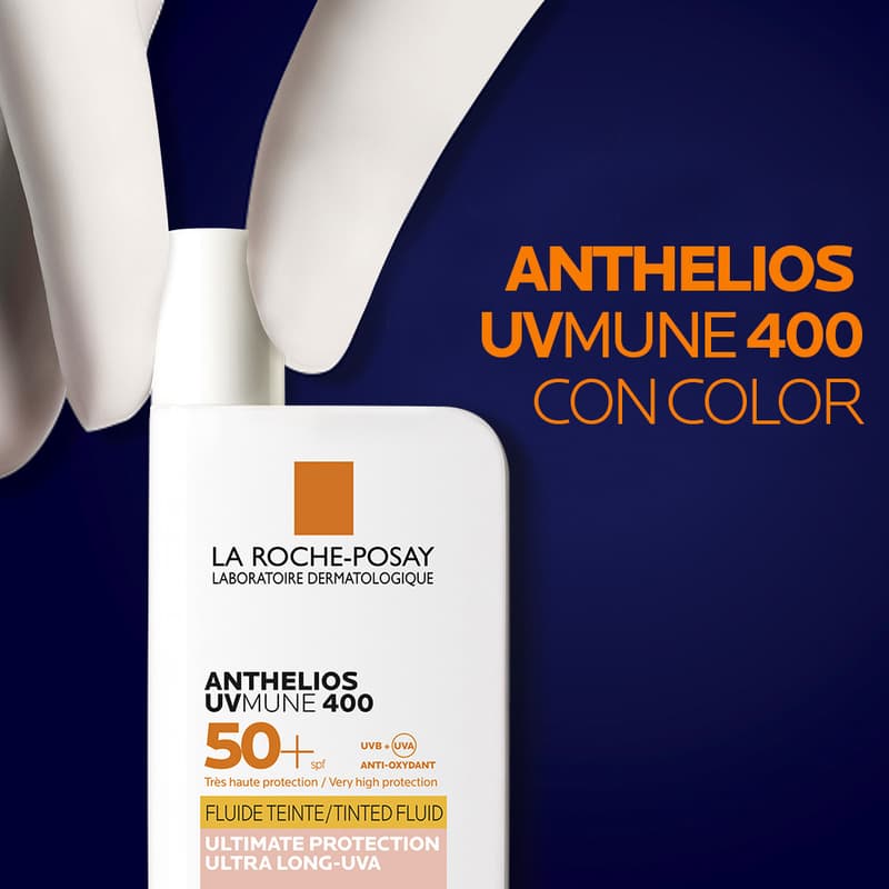 Lrp Anthelios Protector Solar Uv Mune 400 Color Fluid Spf50+ 50ml Crema Facial - Imagen 6