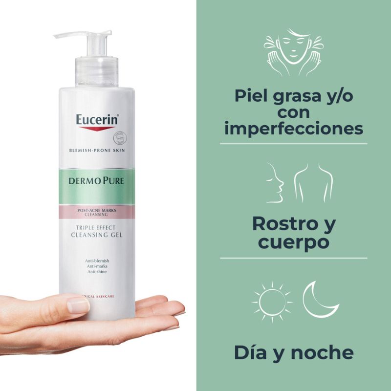 Eucerin Dermo Pure Oil Control 400ml Gel Limpiador - Imagen 3