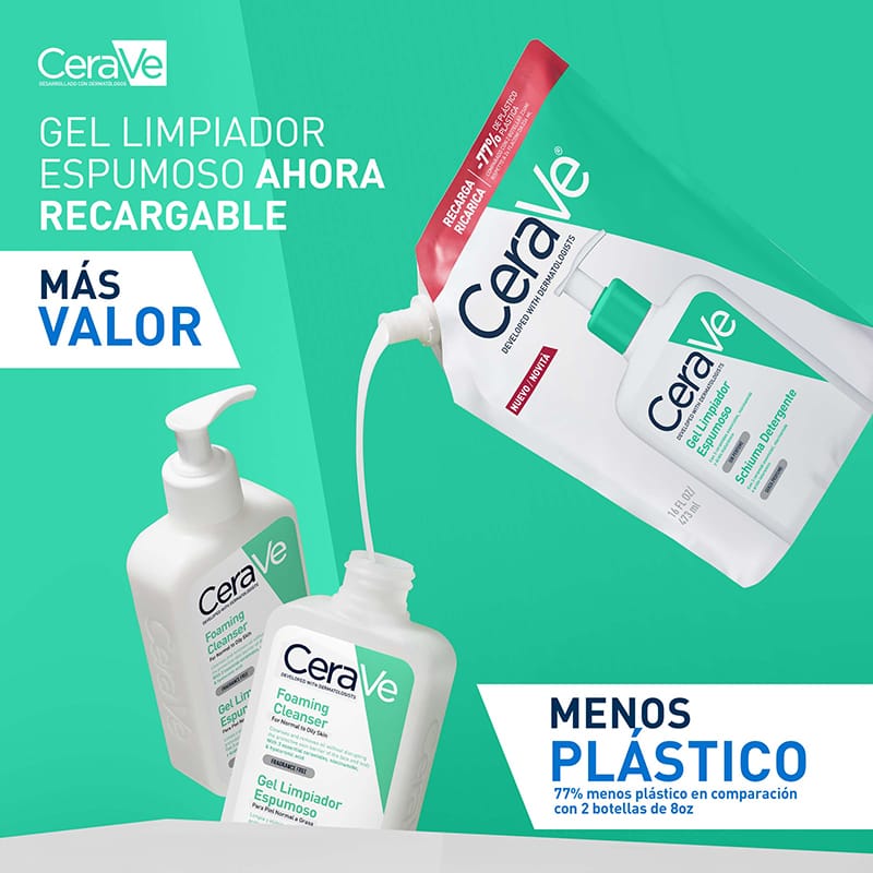 Cerave Refill Gel Limpiador Espumoso 473 Ml - Imagen 3